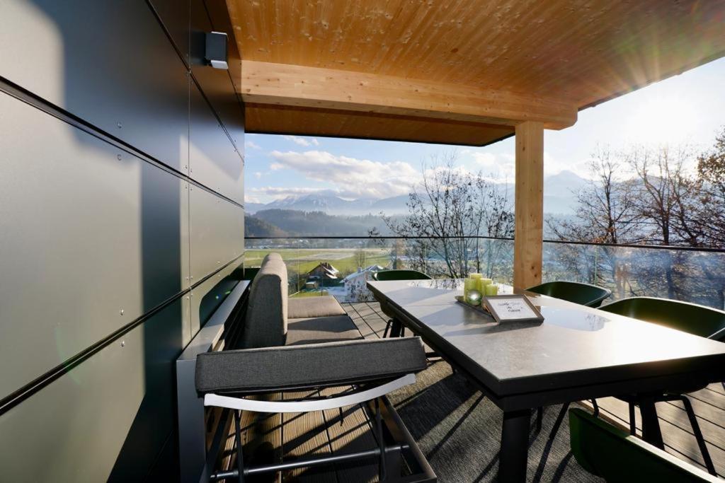 Modernes Ferienhaus Mit Panoramablick Rosegg Exterior foto