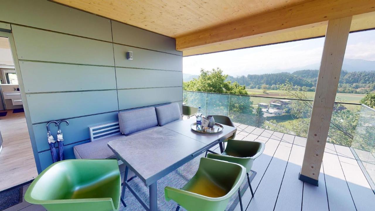Modernes Ferienhaus Mit Panoramablick Rosegg Exterior foto